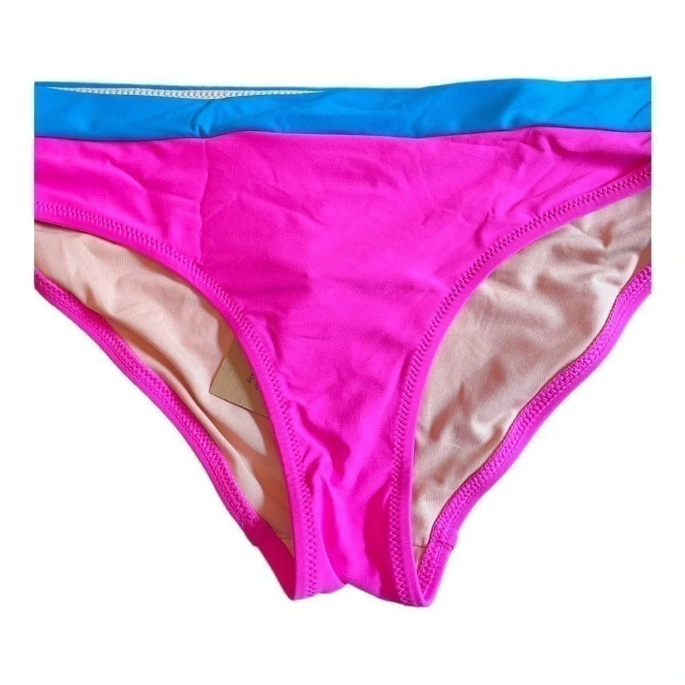 J Crew pink and blue bikini bottom